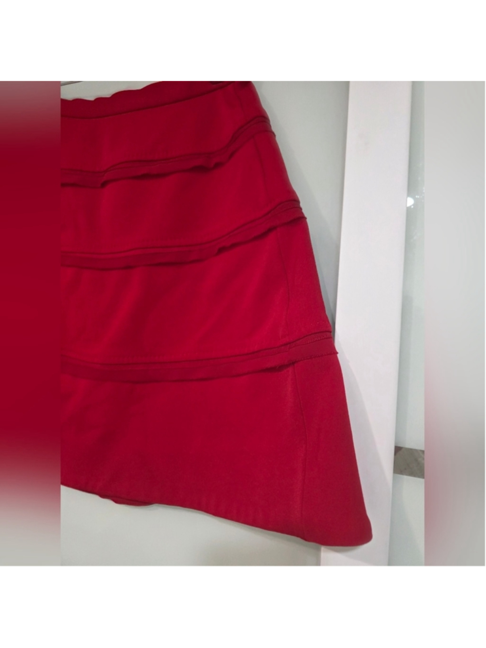 Pink Tartan Red Structured Skirt – Size 6 - Picture 3 of 12